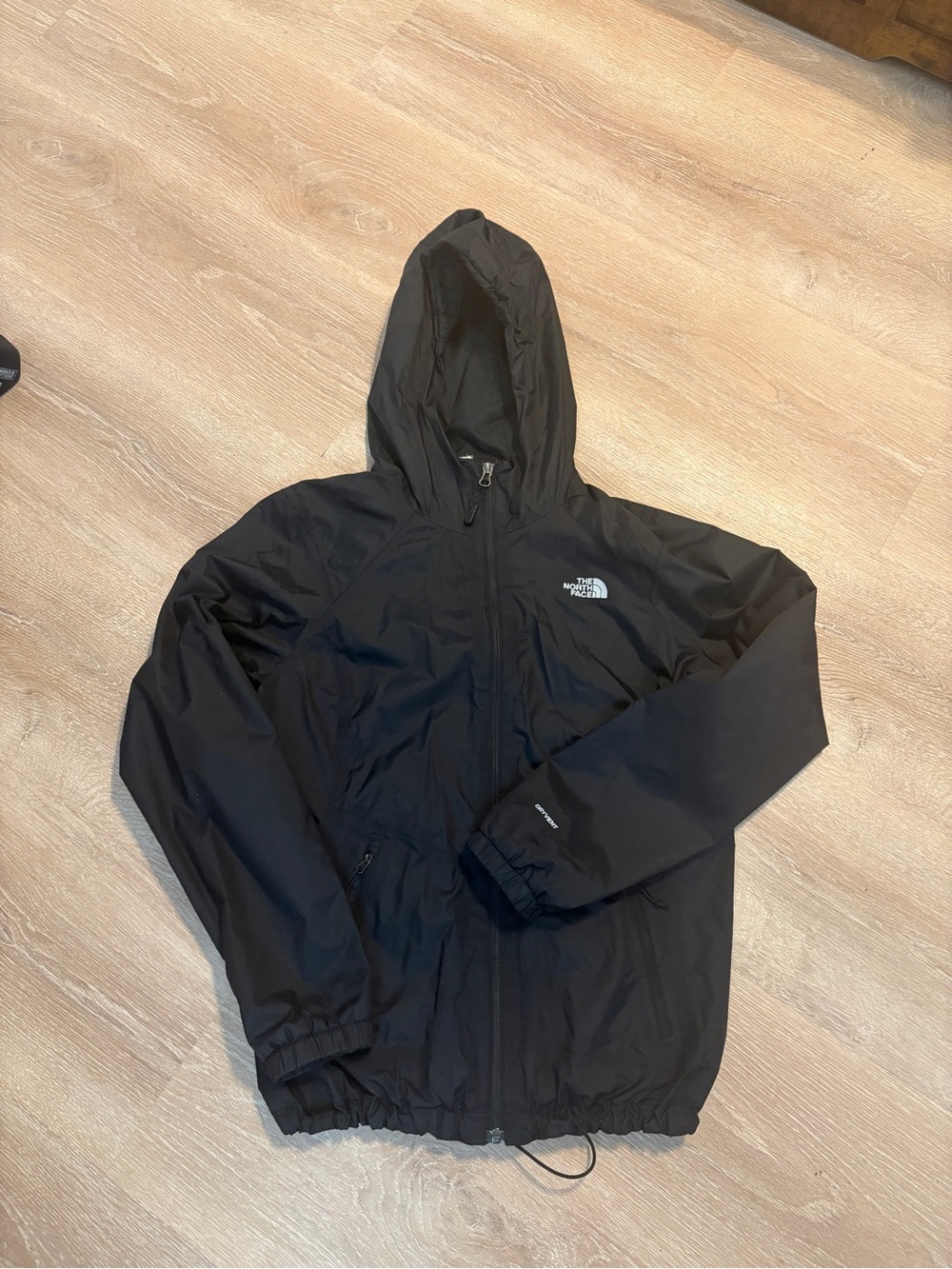 The North Face Black Hooded Windbreaker Jacket